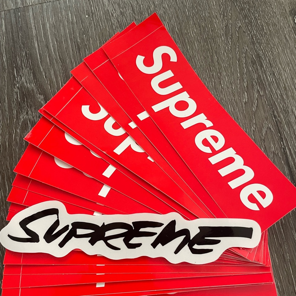 Supreme box logo stickers, 20 sheets